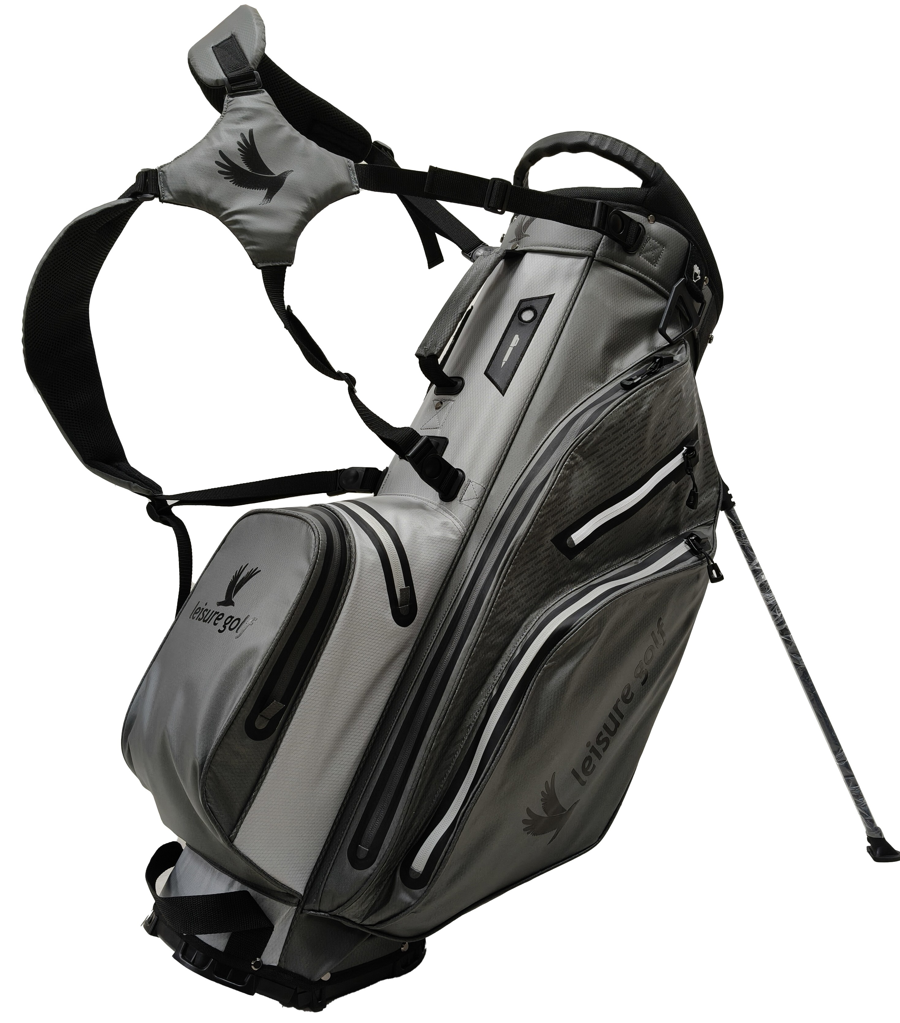 Golfbag Hybrid Waterproof Dunkelgrau/ Hellgrau