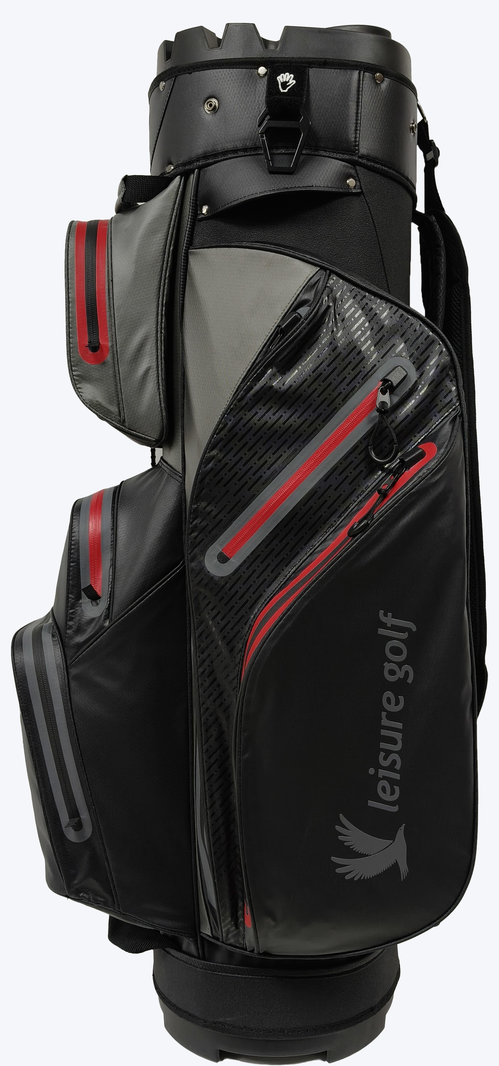 Cartbag Waterproof Orga Pro Schwarz/ Grau/ Rot