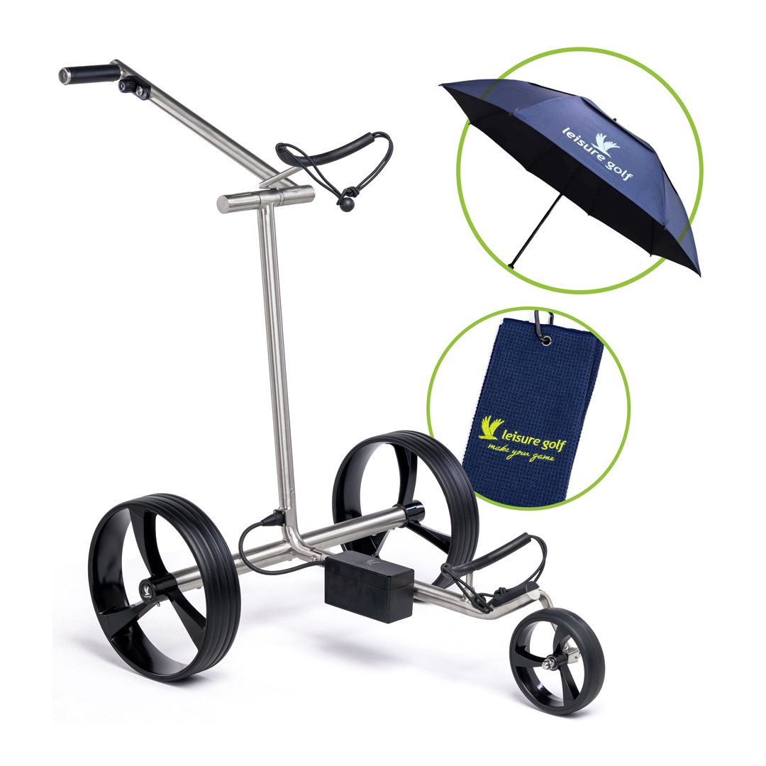 Elektro Golftrolley Spirit 2.0 Edelstahl gebürstet