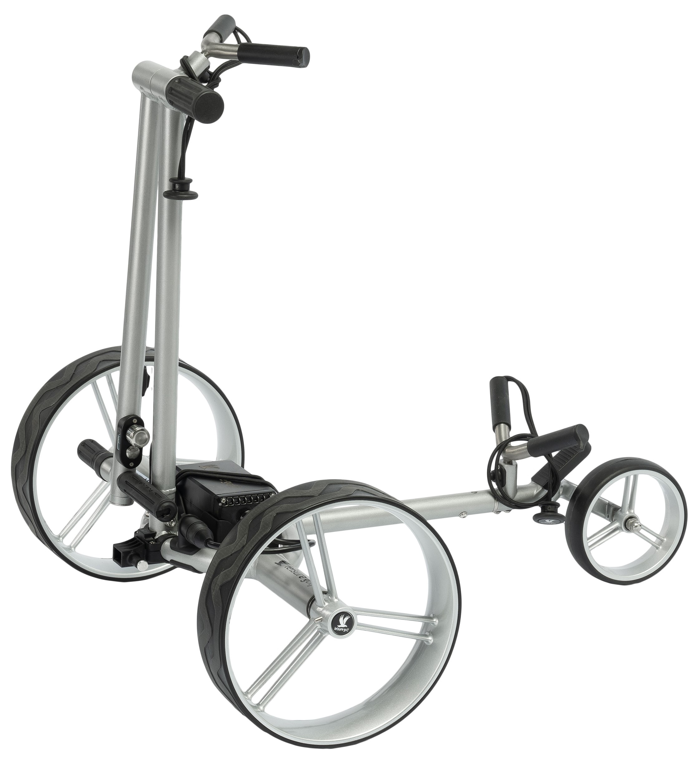 Elektro Golftrolley X-Flat Silber