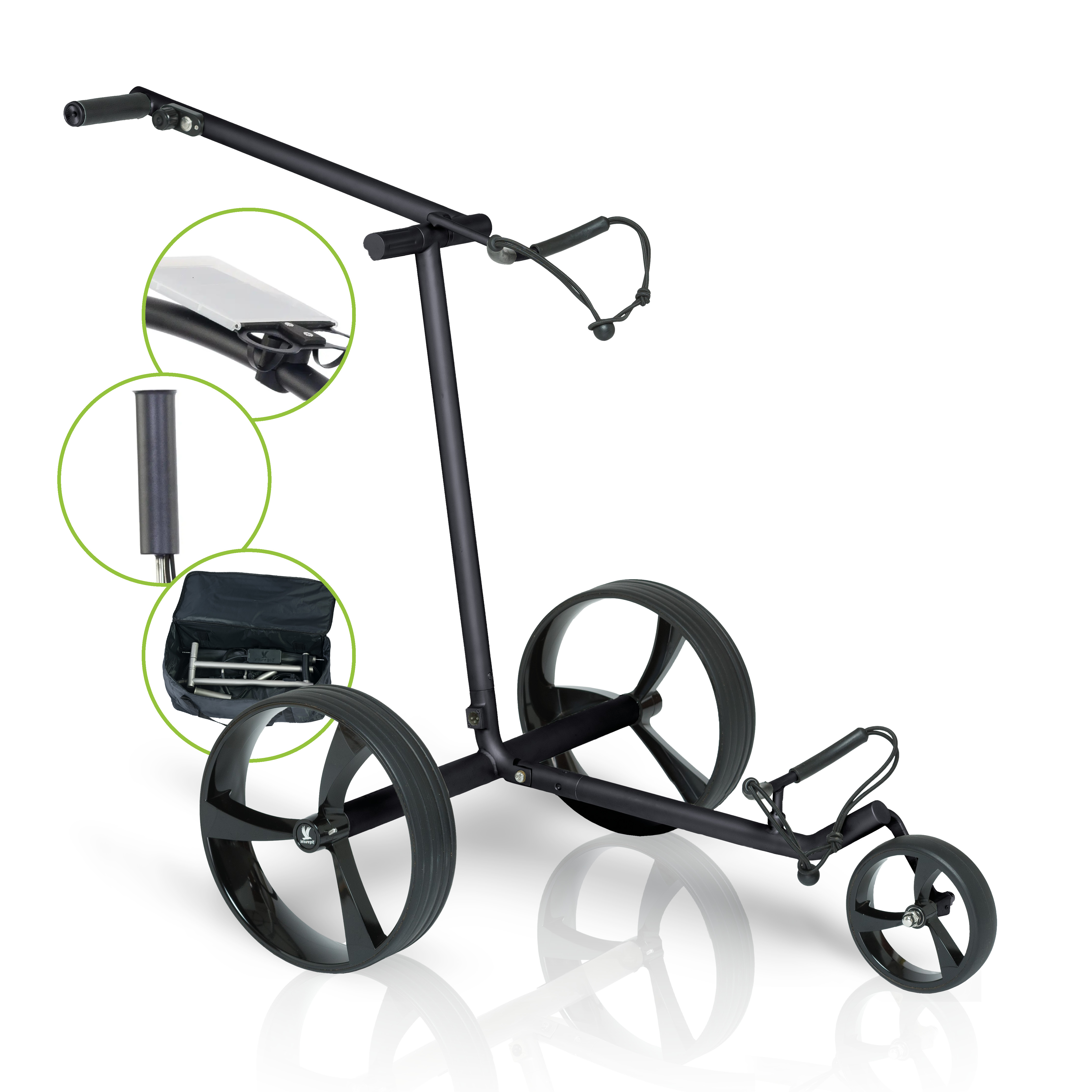 Elektro Golftrolley Spirit Black Edition Modell 2025