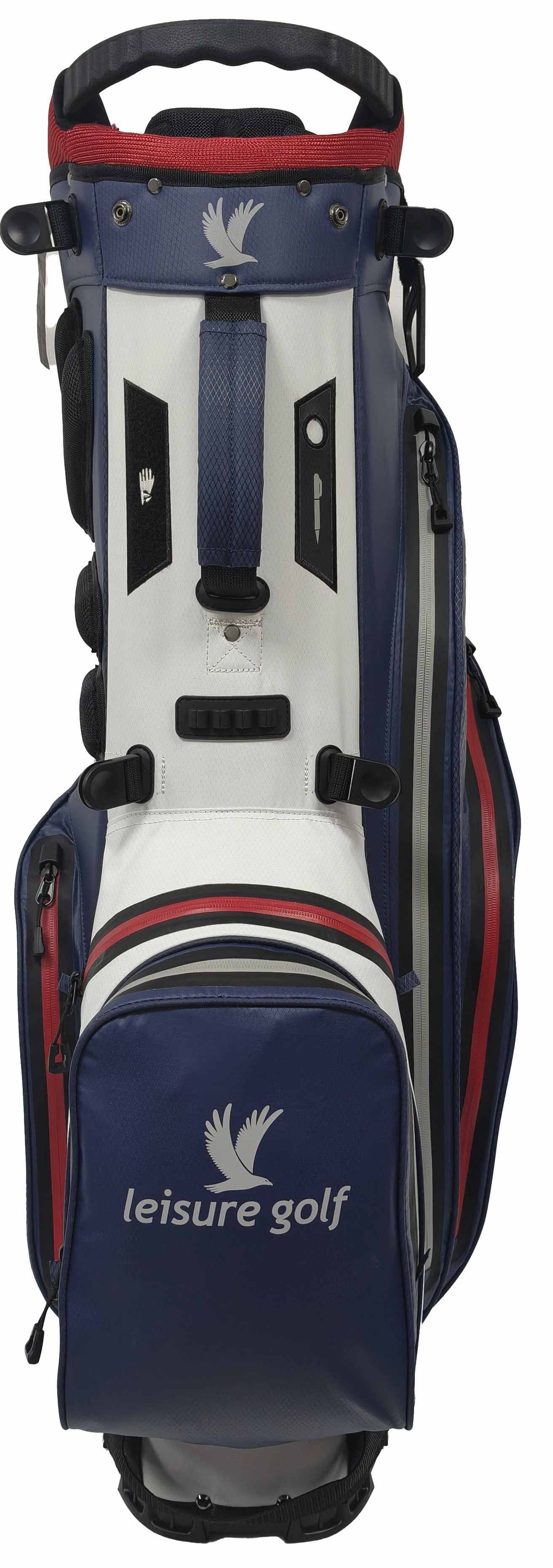 Golfbag Hybrid Waterproof Blau/ Hellgrau / rot