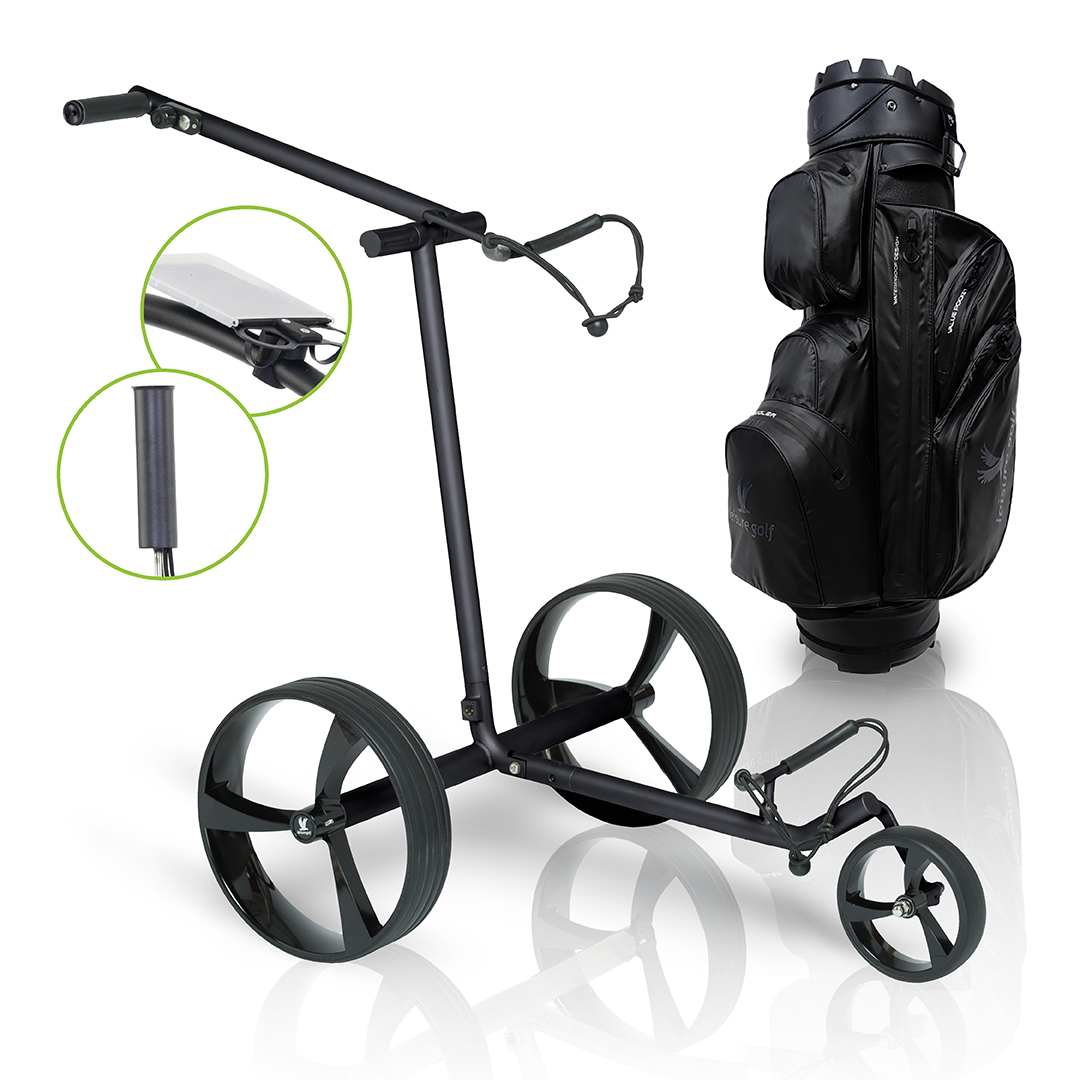 Elektro Golftrolley Spirit Black Edition+Bag Aktion