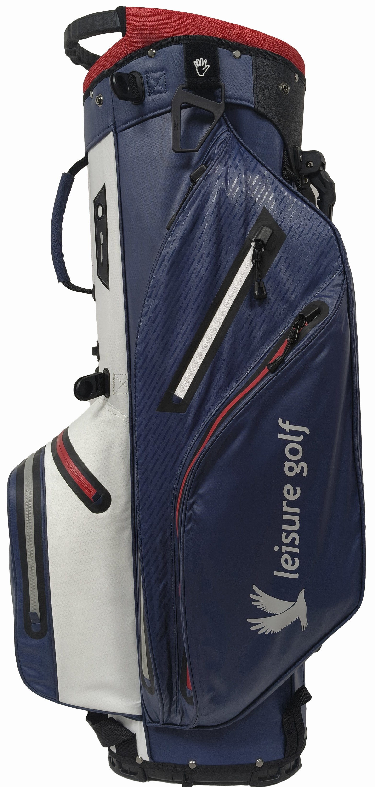Golfbag Hybrid Waterproof Blau/ Hellgrau / rot