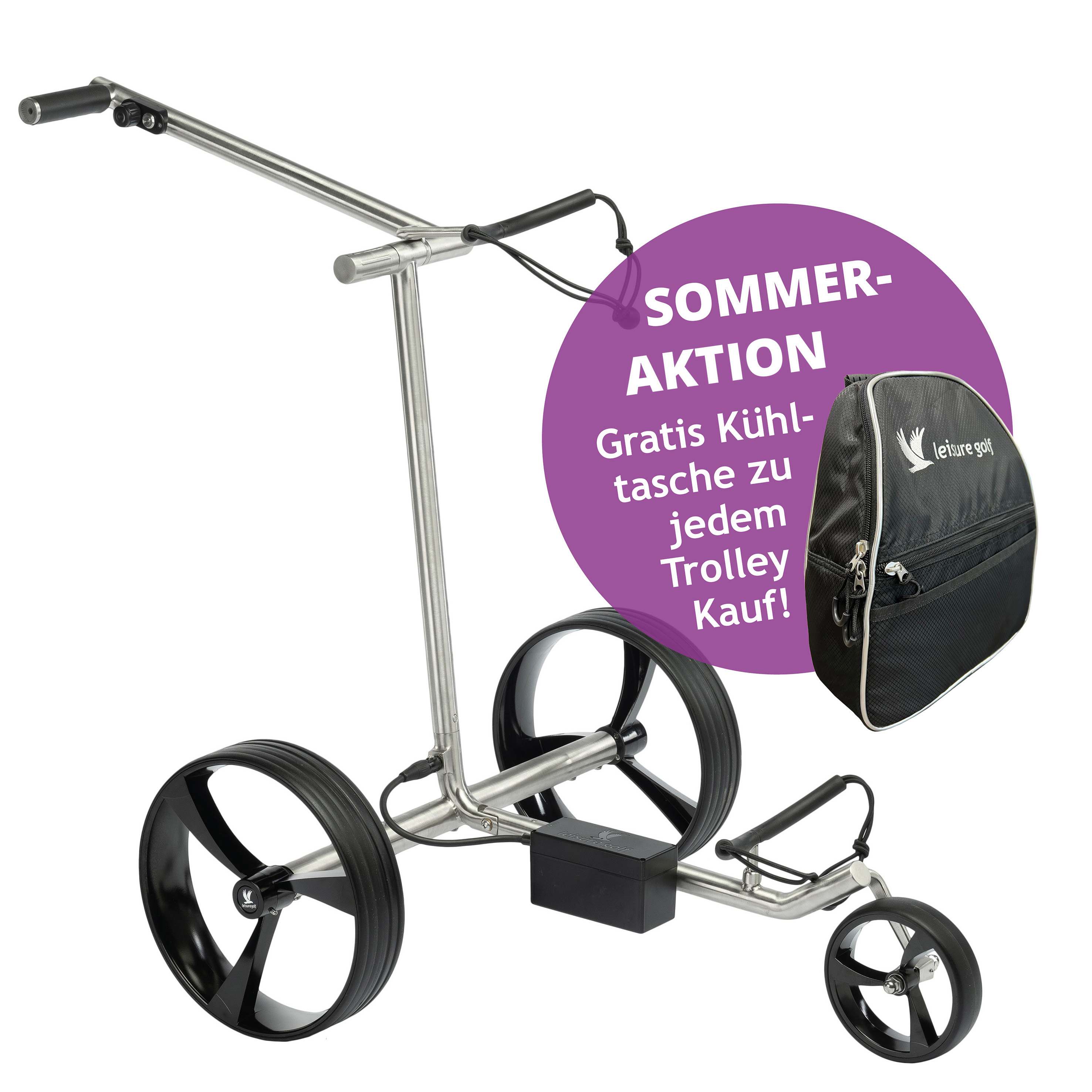 Elektro Golftrolley Spirit Gebürstet