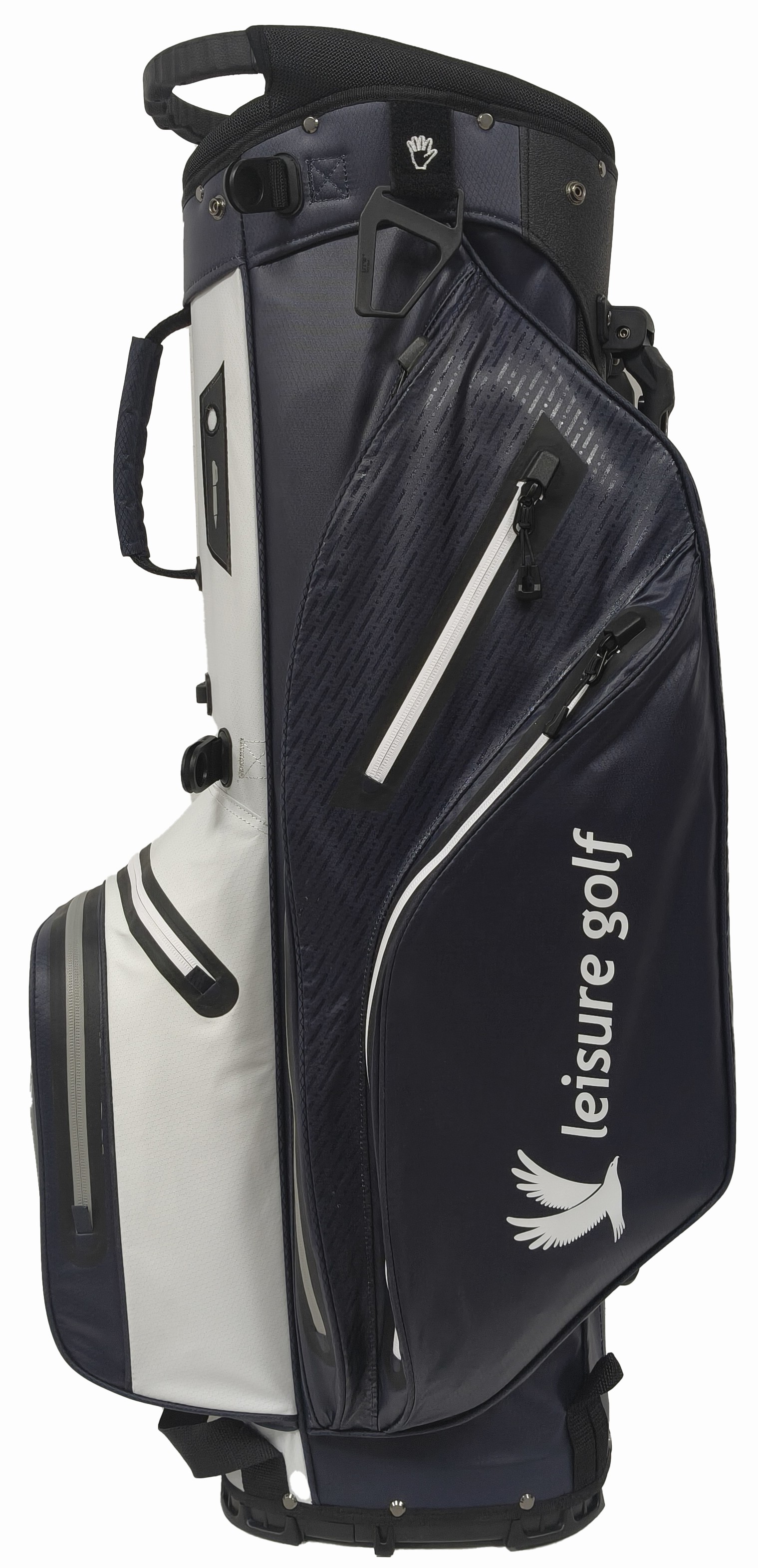 Golfbag Hybrid Waterproof Dunkelblau/ Weiß