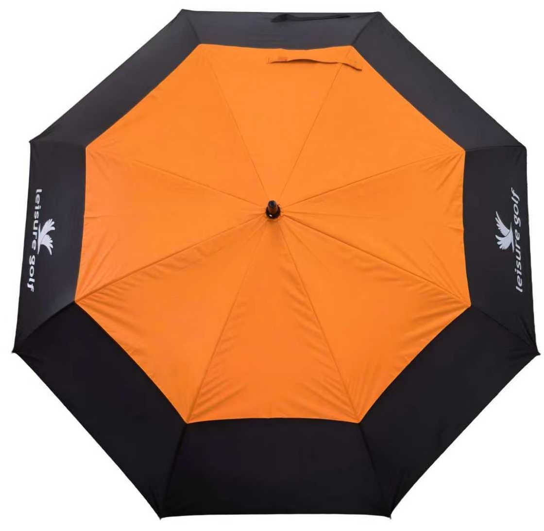 Golfschirm leisure golf UV Schwarz/ Orange