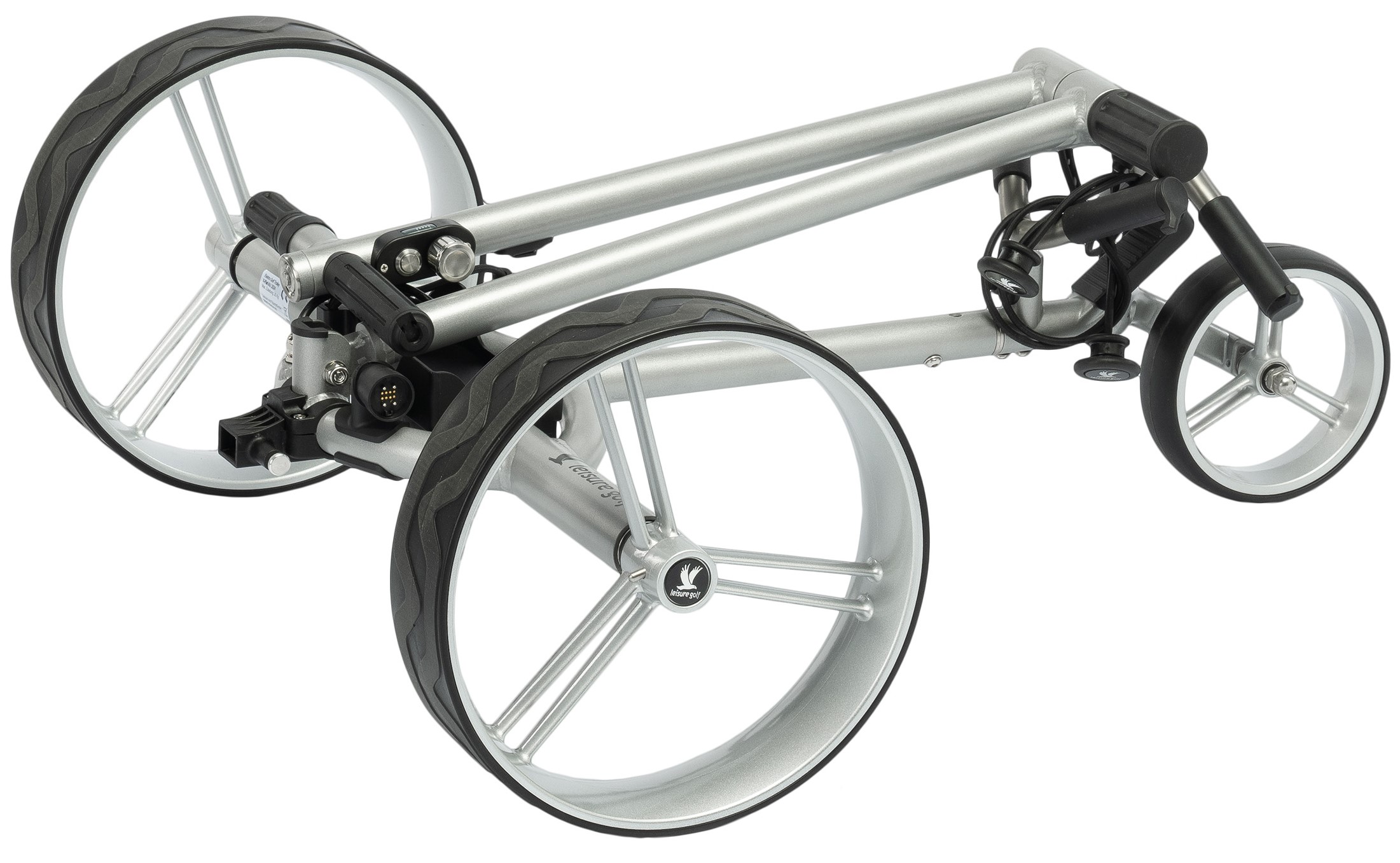 Elektro Golftrolley X-Flat Remote Silber