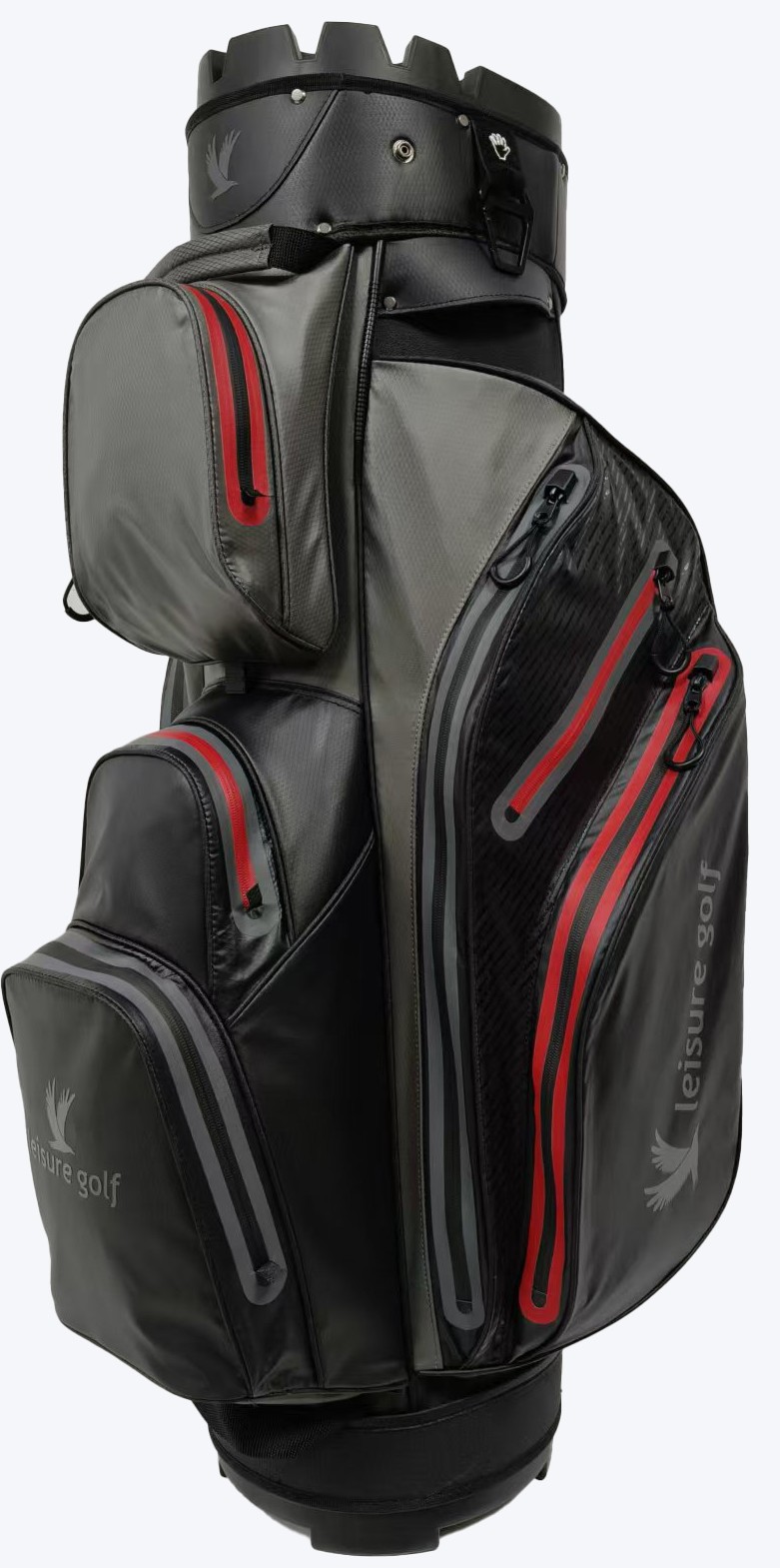 Cartbag Waterproof Orga Pro Schwarz/ Grau/ Rot