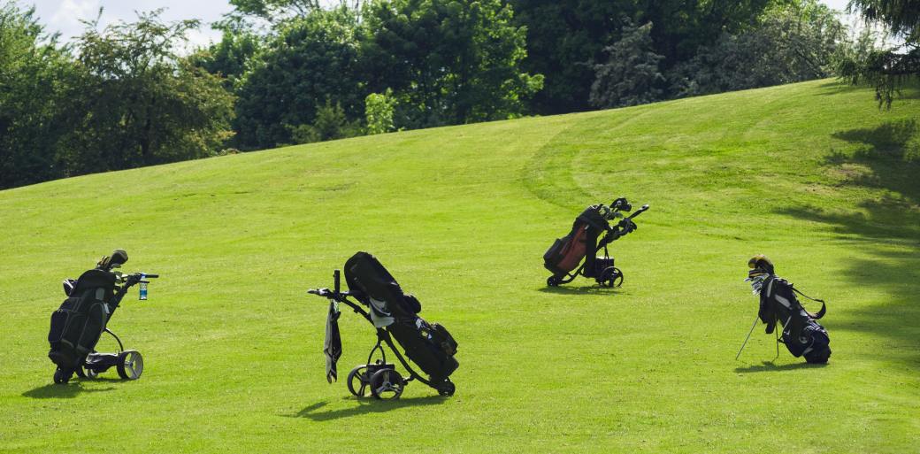 Elekto-Golftrolley mit Cartbag