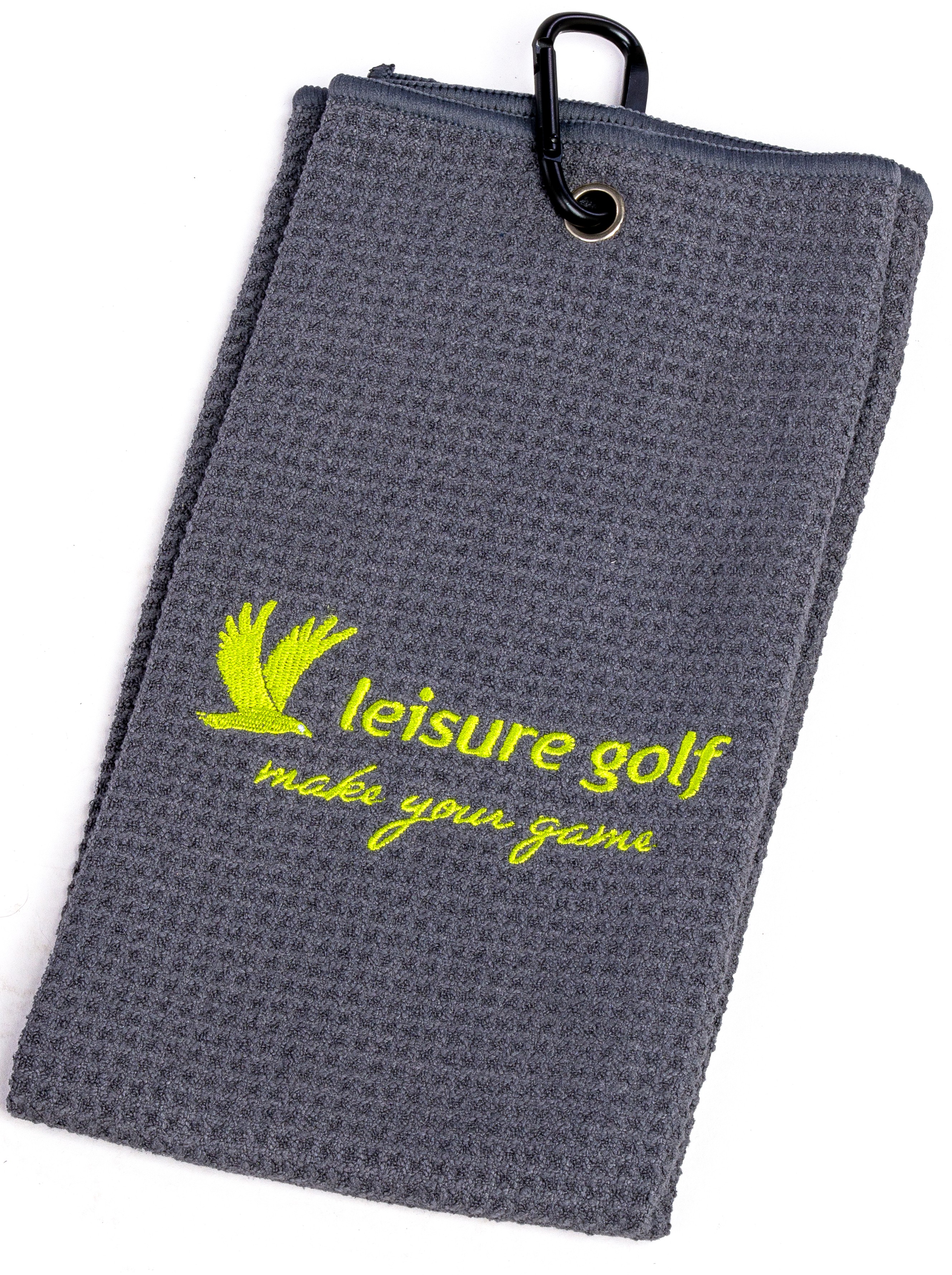 Golfhandtuch Mikrofaser Hellgrau