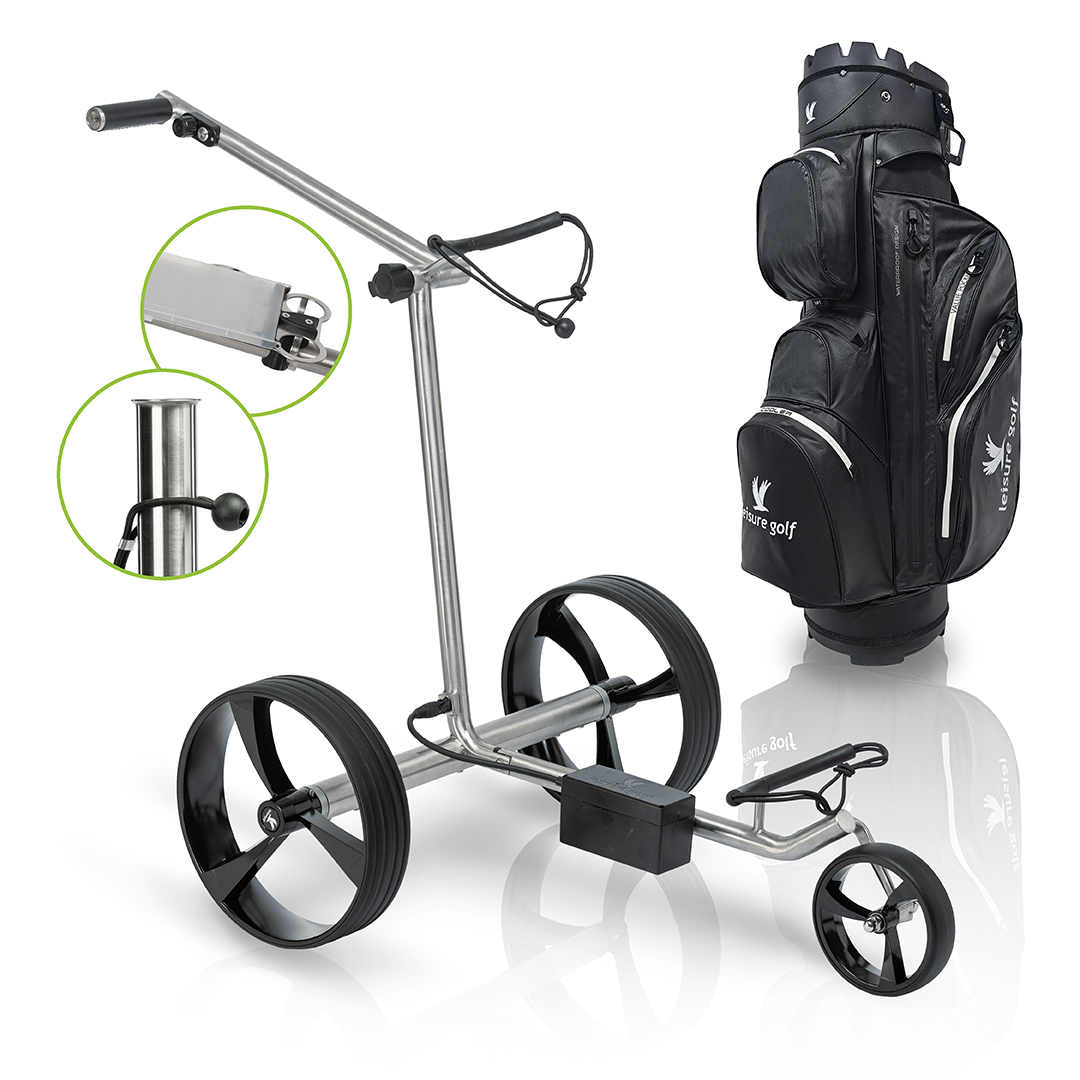Elektro Golftrolley Ikarus 2.0 Gebürstet+Bag Aktion