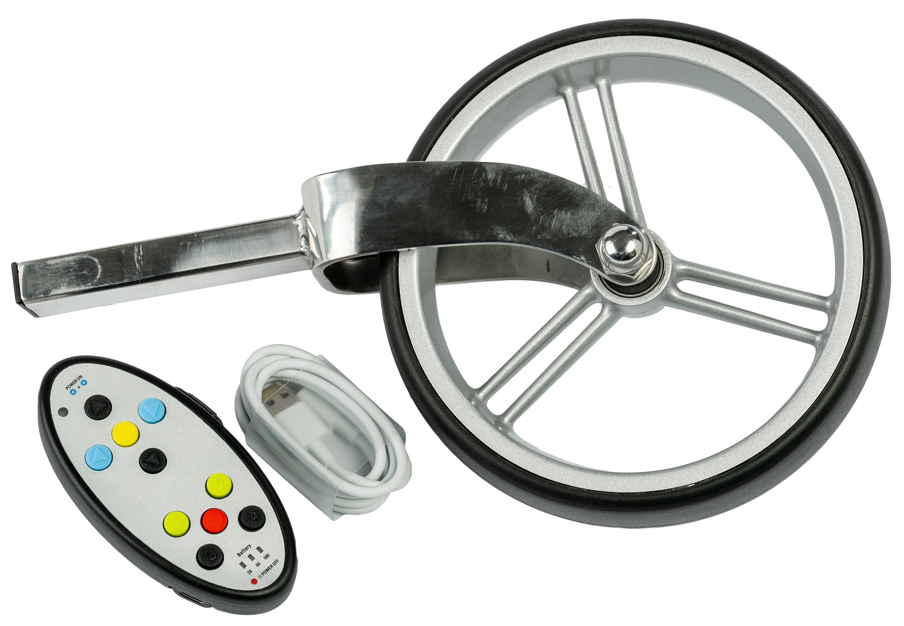 Elektro Golftrolley X-Flat Remote Silber