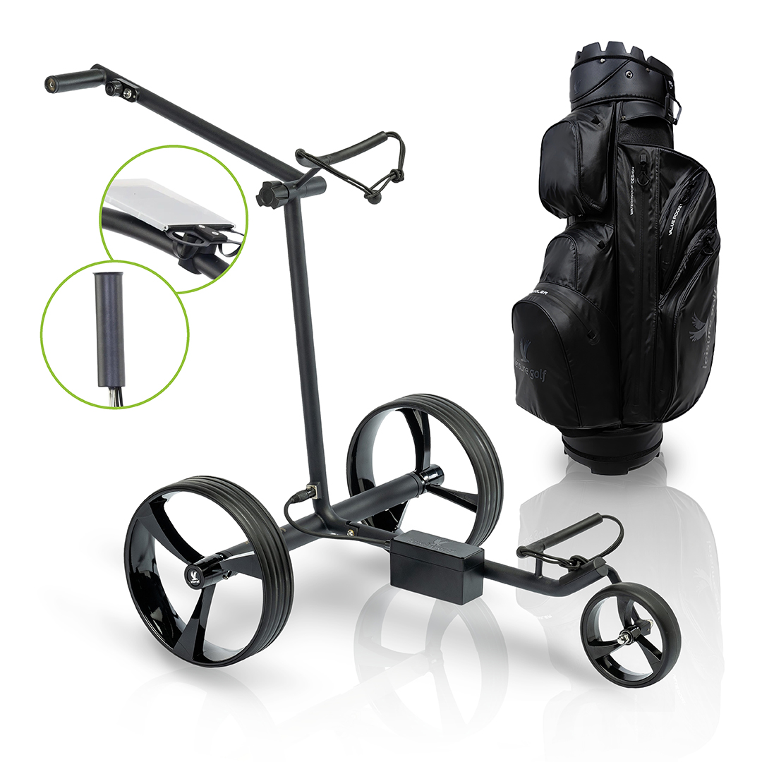 Elektro Golftrolley Ikarus 2.0 Black Edition+Bag Aktion