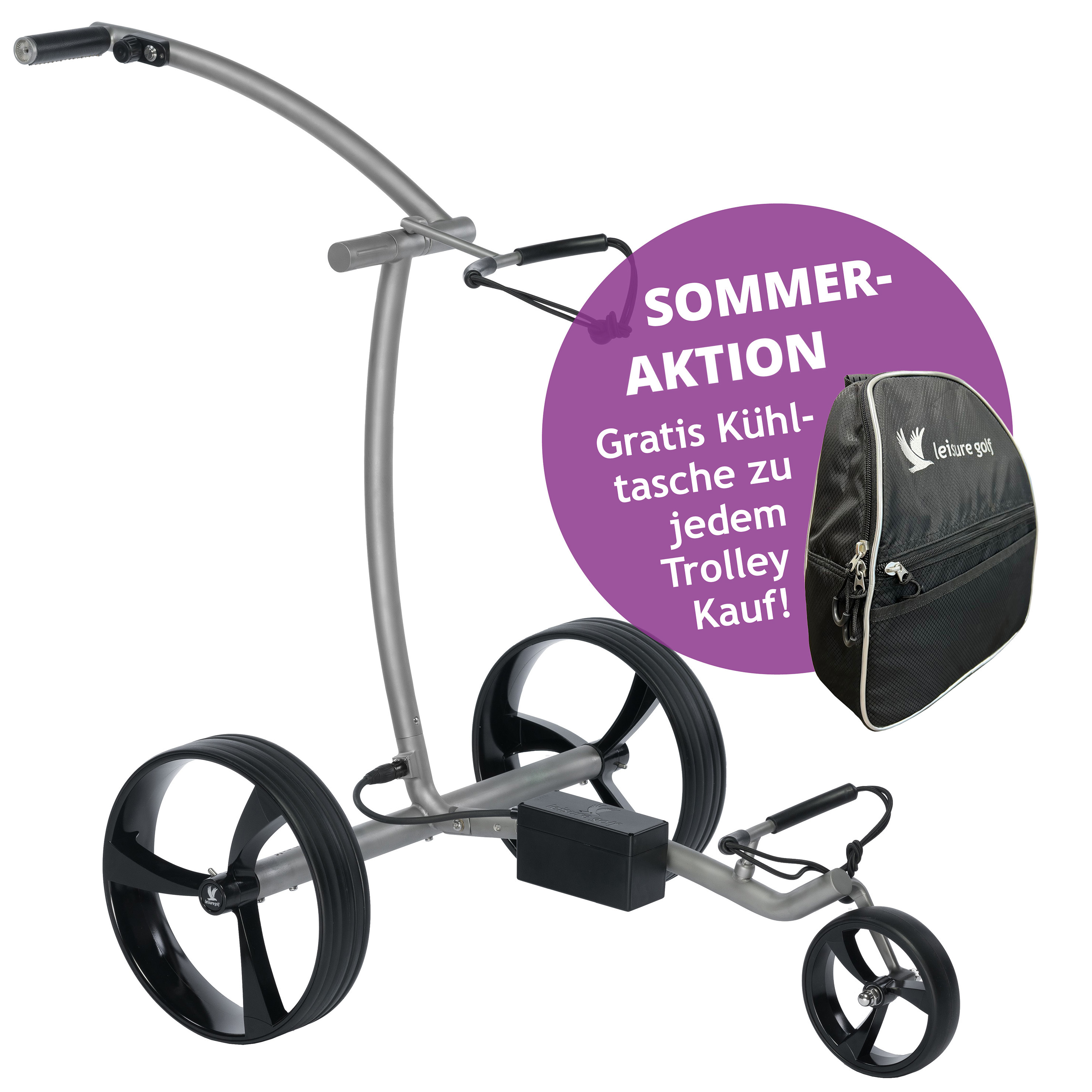 Elektro Golftrolley Spirit Curve Gebürstet